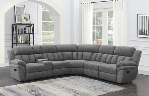 Bahrain 6-piece Upholstered Motion Sectional Charcoal - imattress & ifurniture (FL)