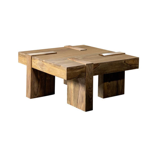 Samira Wooden Square Coffee Table Natural Sheesham - imattress & ifurniture (FL)