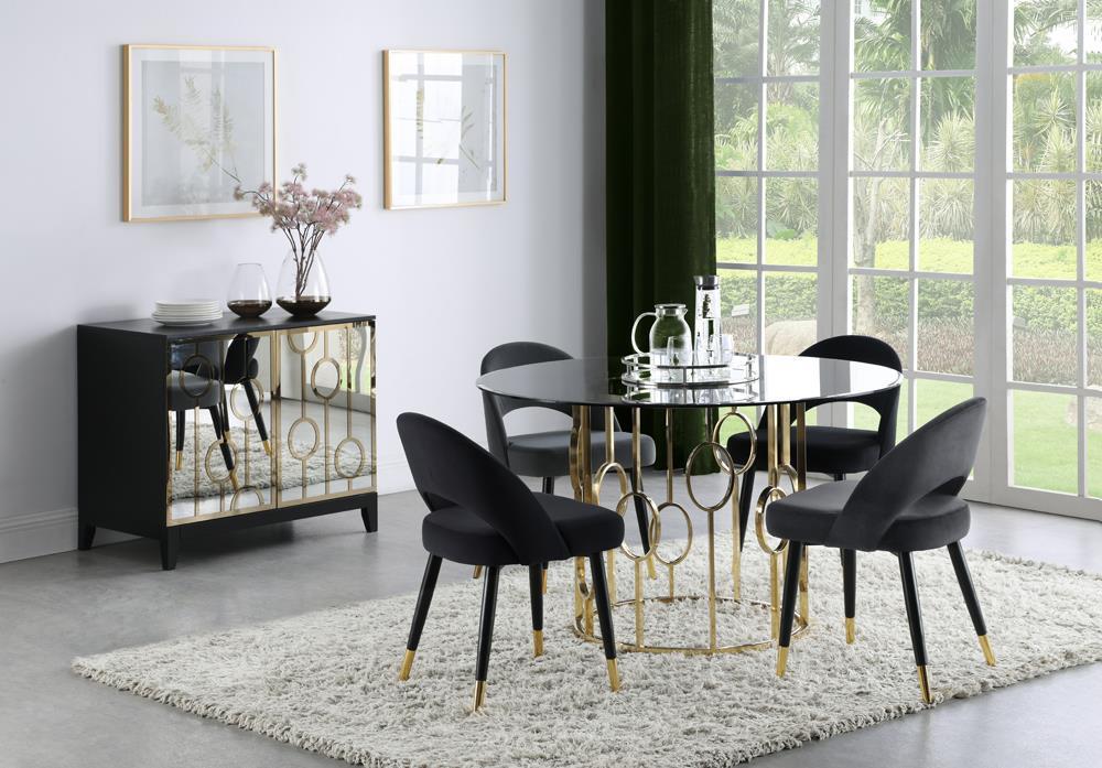 Lindsey Arched Back Upholstered Side Chairs Black (Set of 2) - imattress & ifurniture (FL)