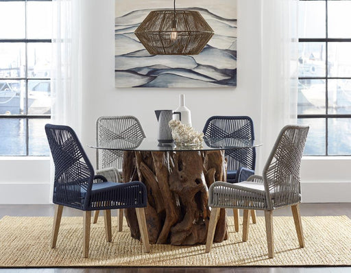 Nakia Woven Rope Dining Chairs Dark Navy (Set of 2) - imattress & ifurniture (FL)