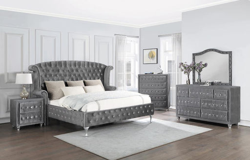 Deanna Queen Tufted Upholstered Bed Grey - imattress & ifurniture (FL)