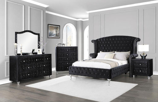 Deanna California King Tufted Upholstered Bed Black - imattress & ifurniture (FL)