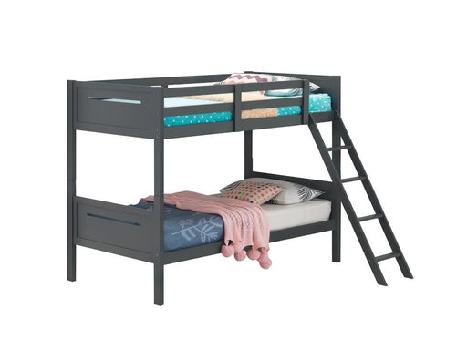 Littleton Twin Over Twin Bunk Bed Grey - imattress & ifurniture (FL)