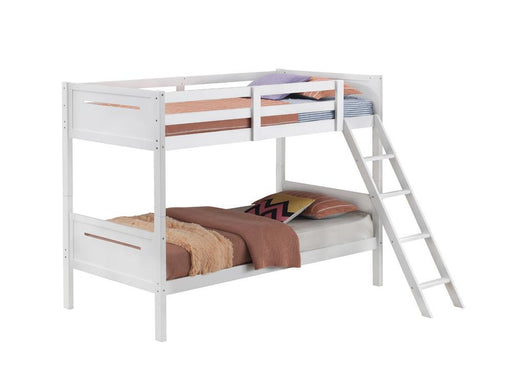 Littleton Twin Over Twin Bunk Bed White - imattress & ifurniture (FL)