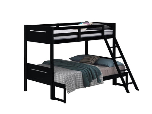 Littleton Twin Over Full Bunk Bed Black - imattress & ifurniture (FL)