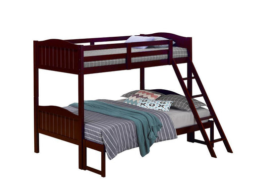 Arlo Twin Over Full Bunk Bed with Ladder Espresso - imattress & ifurniture (FL)