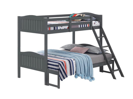 Arlo Twin Over Full Bunk Bed with Ladder Grey - imattress & ifurniture (FL)