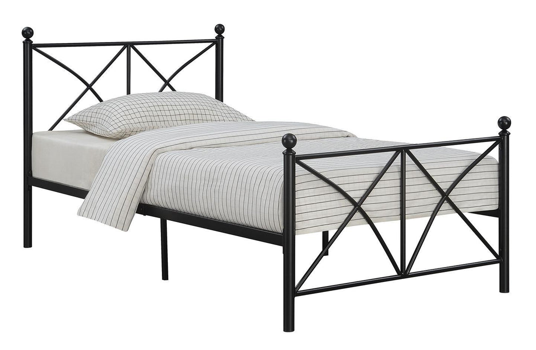 Hart Twin Platform Bed Black - imattress & ifurniture (FL)