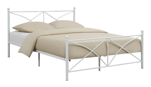 Hart Queen Platform Bed White - imattress & ifurniture (FL)