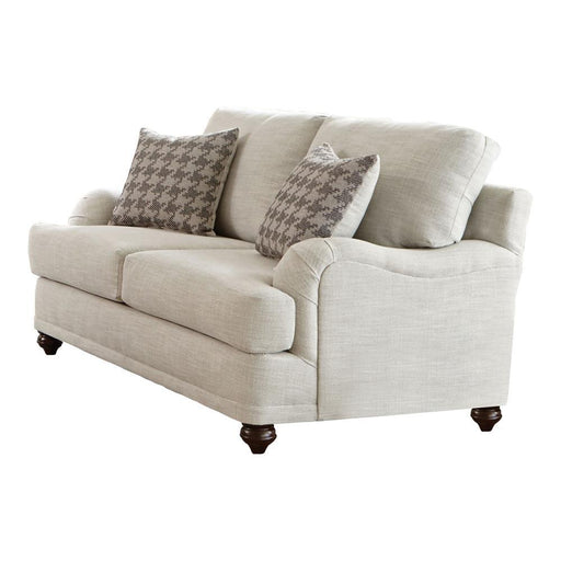 Glenn Cushion Back Loveseat Light Grey - imattress & ifurniture (FL)