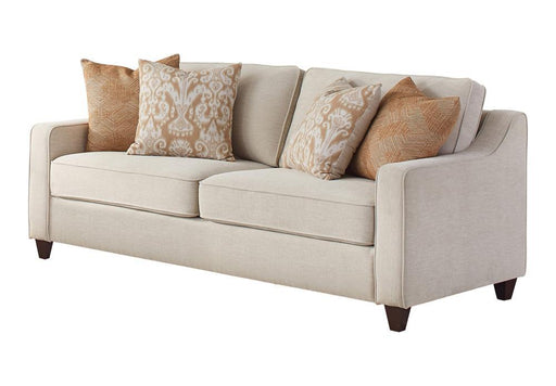 Christine Upholstered Cushion Back Sofa Beige - imattress & ifurniture (FL)