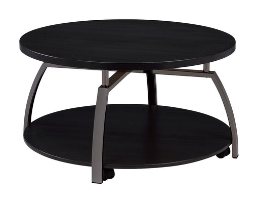 Dacre Round Coffee Table Dark Grey and Black Nickel - imattress & ifurniture (FL)