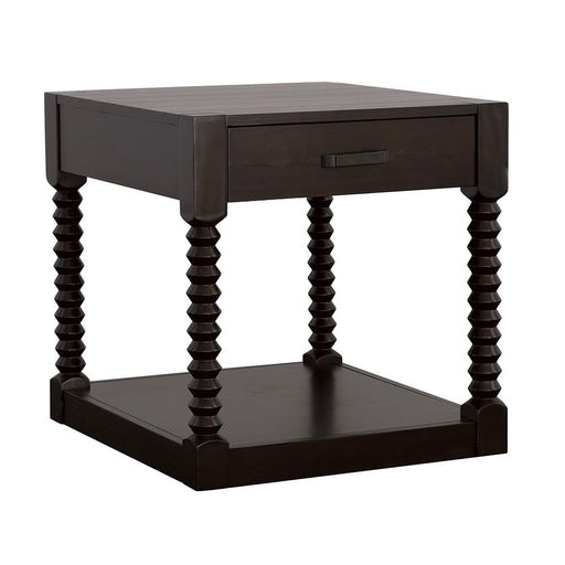 Meredith 1-drawer End Table Coffee Bean - imattress & ifurniture (FL)