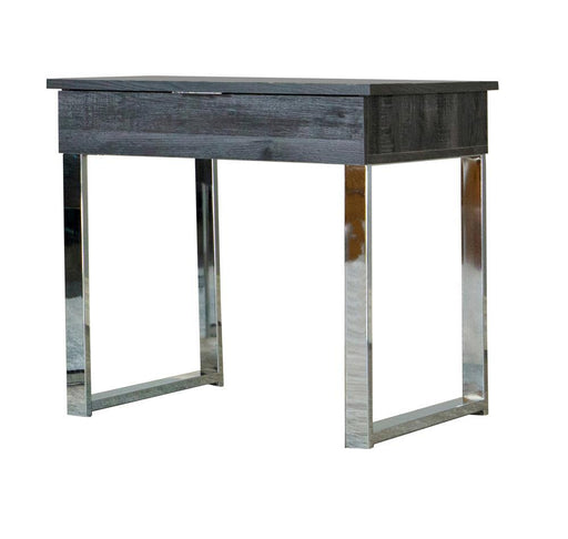 Baines Square 1-drawer End Table Dark Charcoal and Chrome - imattress & ifurniture (FL)