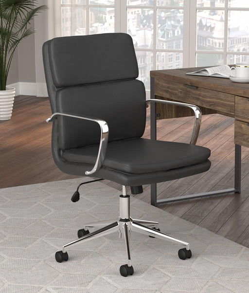 Ximena Standard Back Upholstered Office Chair Black - imattress & ifurniture (FL)