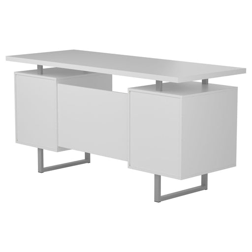 Lawtey Floating Top Office Desk White Gloss - imattress & ifurniture (FL)