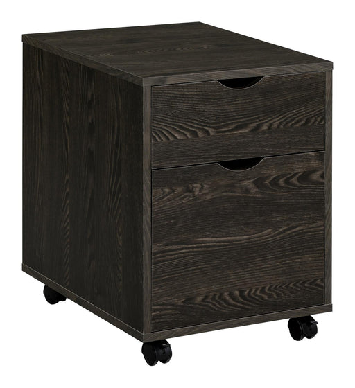 Noorvik 2-drawer Mobile File Cabinet Dark Oak - imattress & ifurniture (FL)