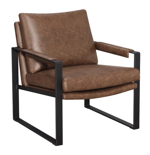 Rosalind Upholstered Accent Chair with Removable Cushion Umber Brown and Gunmetal - imattress & ifurniture (FL)