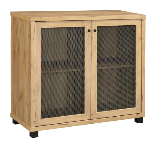 Mchale Accent Cabinet with Two Mesh Doors Golden Oak - imattress & ifurniture (FL)