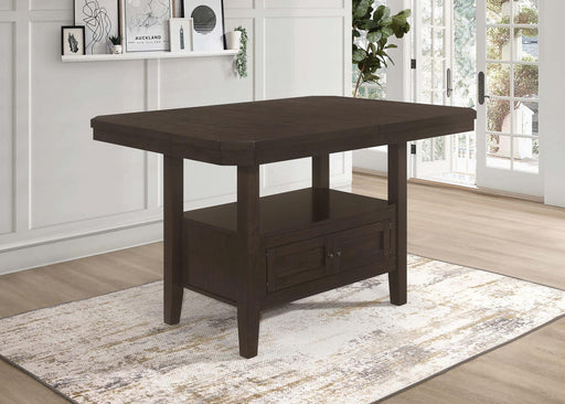 Prentiss Rectangular Counter Height Table with Butterfly Leaf Cappuccino - imattress & ifurniture (FL)